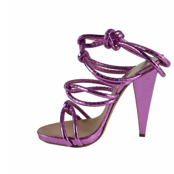 DSQUARED2 Metallic Wrap Around Ankle Strap Heels – Retail $950 size 6